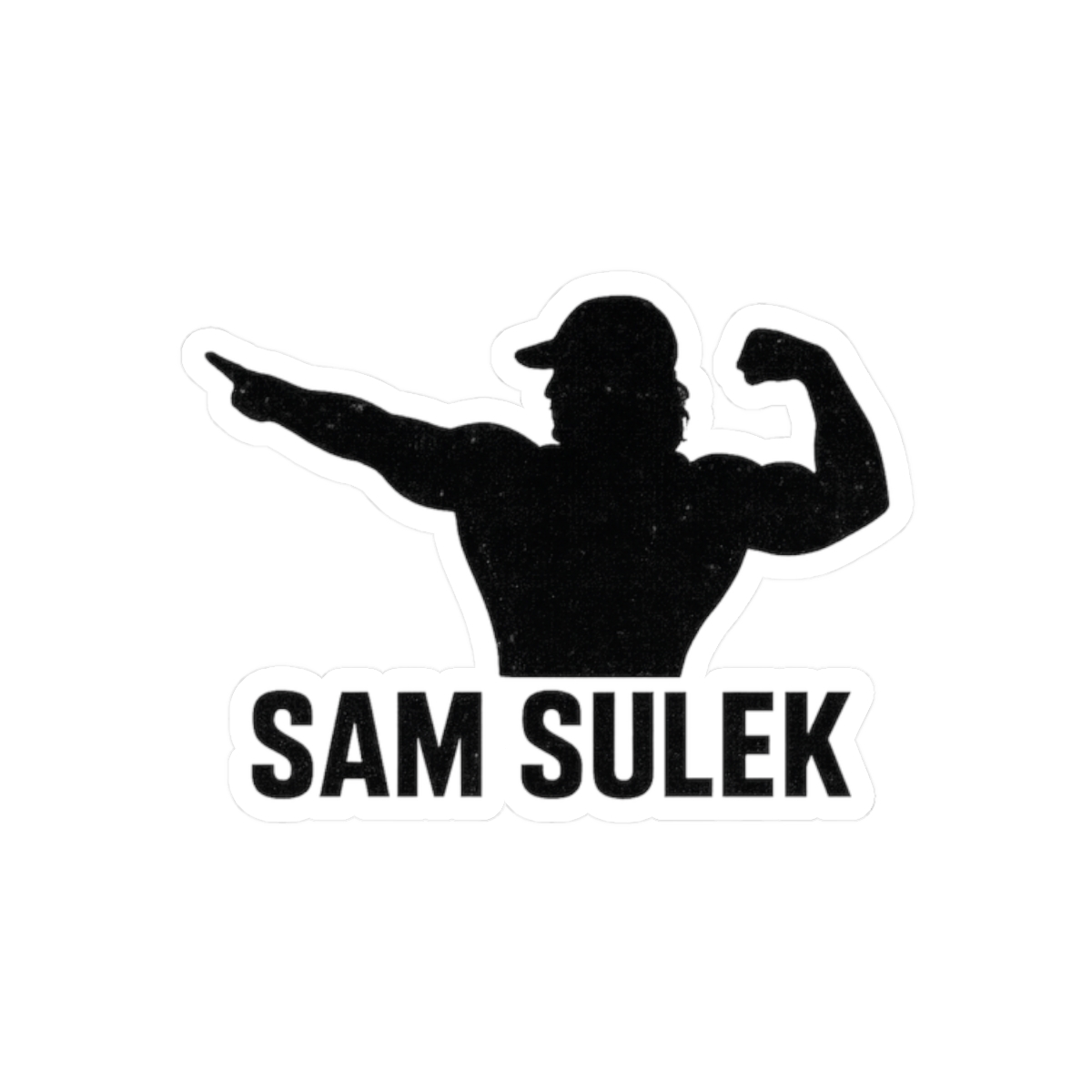 Sam Sulek Shadow Silhouette Sticker | Bold Fitness Decal - alternate angle 3, merchandise