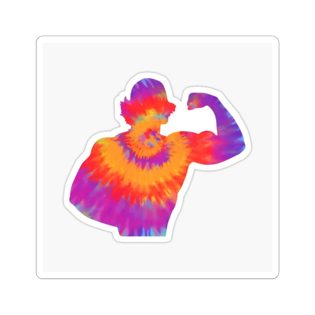 Sam Sulek Shadow Tie Dye Sticker | Bold Fitness Vinyl Decal - alternate angle 1, merchandise